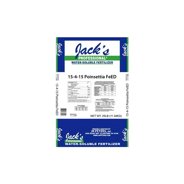 Jacks Prof Poinsettia FeED + CaMg 15-4-15 25Lb (80/Pl)
