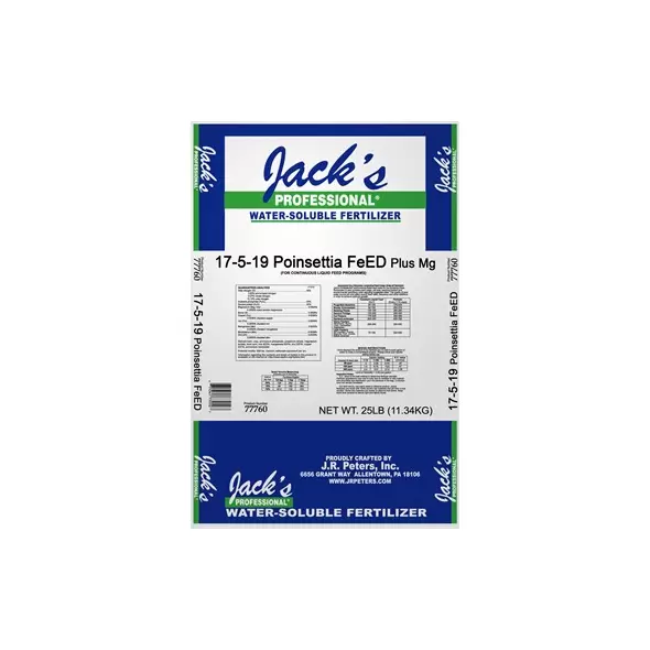 Jacks Prof Poinsettia FeED + Mg 17-5-19 25Lb (80/Pl)