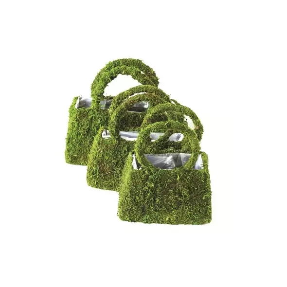 SuperMoss 3PC Set Deco Beaumont Purse Basket
