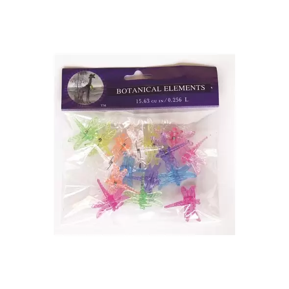SuperMoss 16pc Dragonfly Assorted Orchid Clips