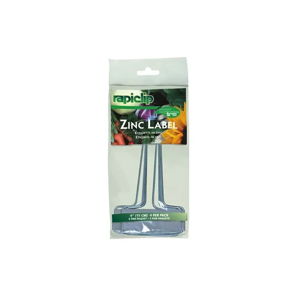 Luster Leaf 4pk 6" Zinc Label