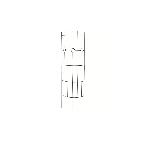 Panacea 72"x20" Semi Round Arts & Crafts Trellis Black