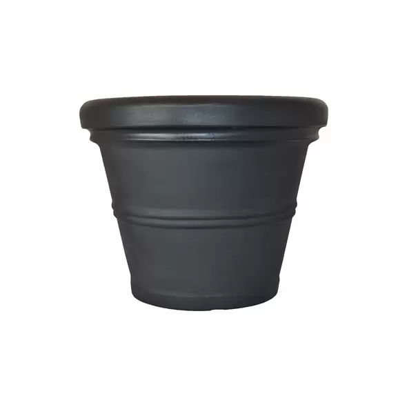 Tusco 20" Rolled Rim Planter Black