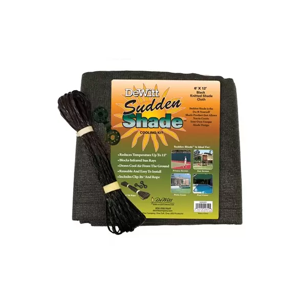Dewitt 6'x12' 60% Black Knit Shade Cloth