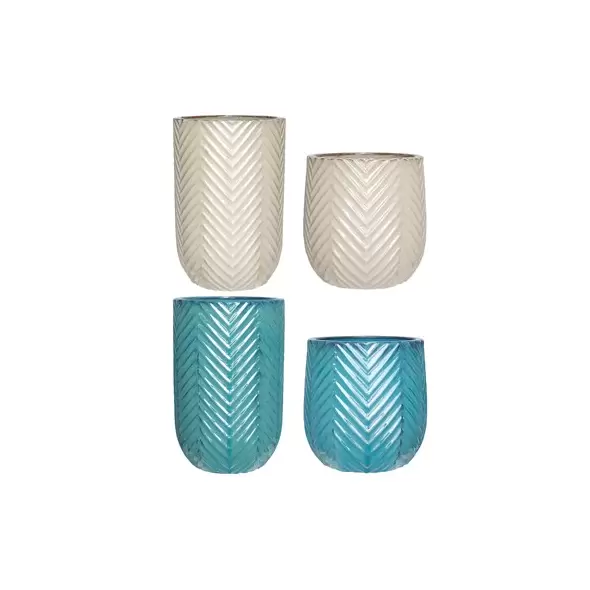 MCarr 25pc Chevron Round Planter Pallet Mixed Colors