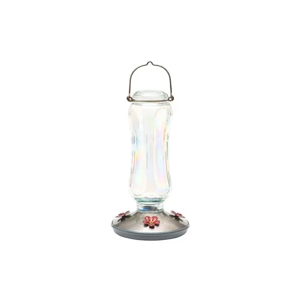 Perky Pet 16oz Starglow Clear Glass Vintage Hummingbird Feeder