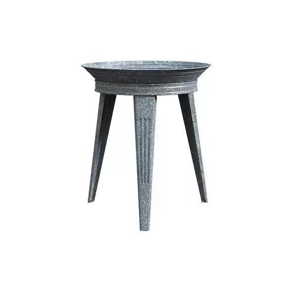 Panacea 18" Galvanized BirdBath With Stand
