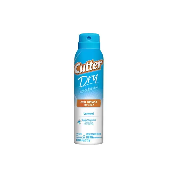 Cutter 4oz Dry Insect Repellent Aerosol 10% Deet