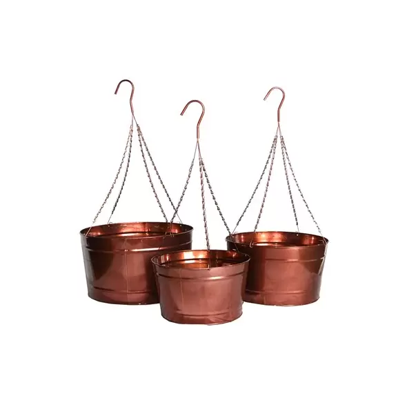 VCS 14" Copper Hanging Planter