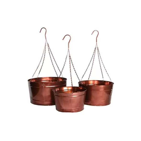VCS 14" Copper Hanging Planter