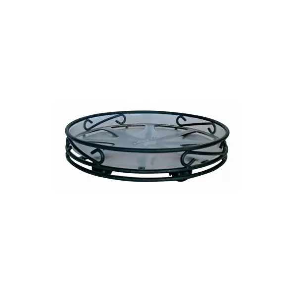 Deer Park 17" Low Profile Deep Saucer Caddy Black