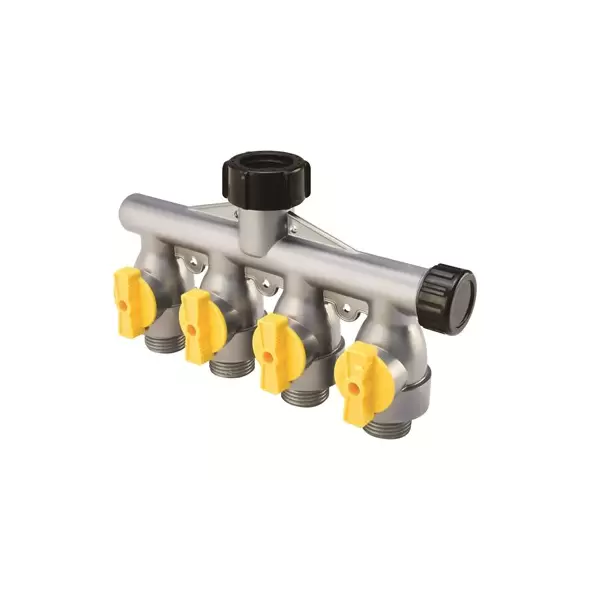 Melnor Metal HI-Flow 4 Way Connector