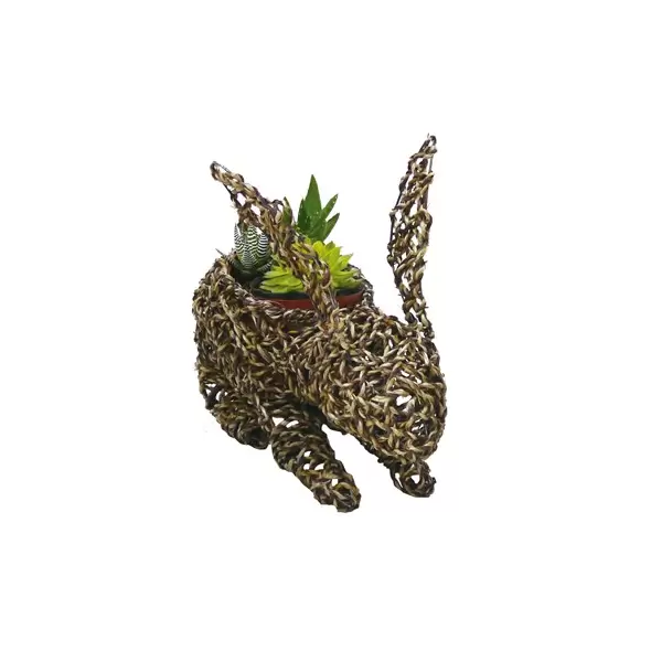 Gardener Select 12" Medium Bunny Rattan Rope Topiary 12/CS