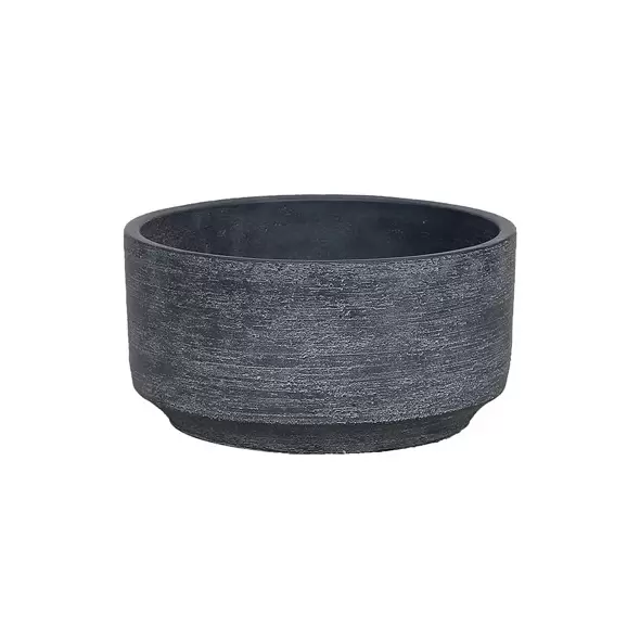 MCarr 6" Low Round Planter Gray