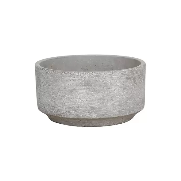 MCarr 6" Low Round Planter Light Gray