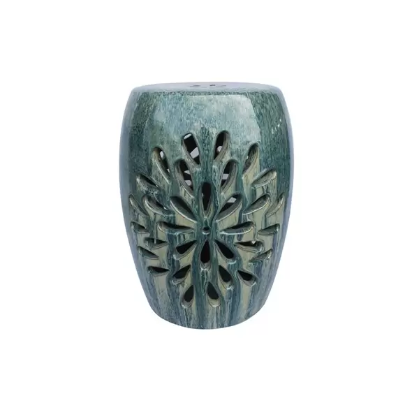 MCarr 19" Starburst Garden Stool Navy Cream
