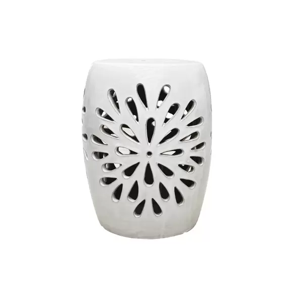 MCarr 19" Starburst Garden Stool White