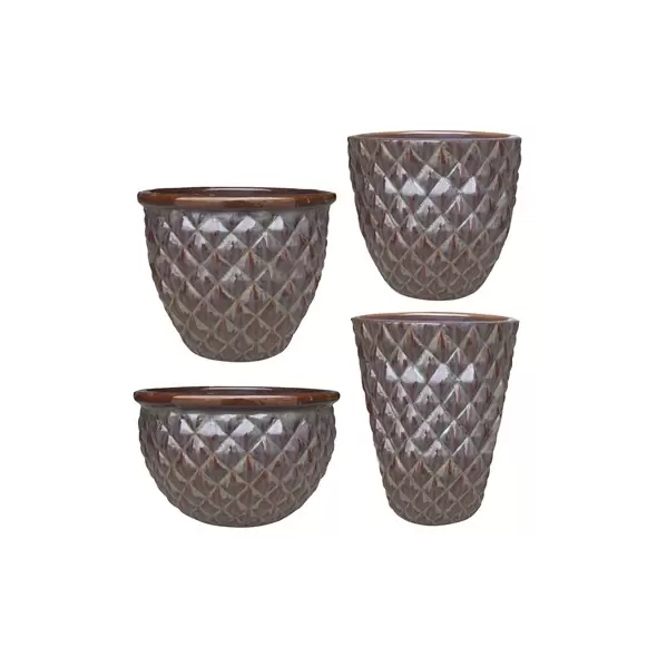 MCarr 26pc Diamond Planter Pallet Eggplant
