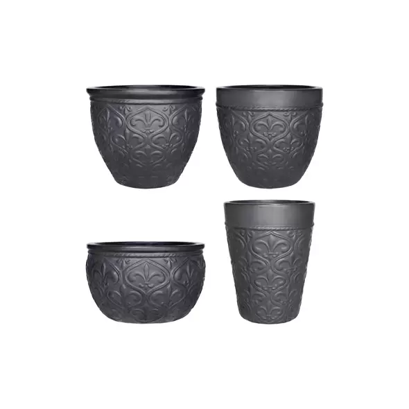 MCarr 26pc Fleur De Lis Planter Pallet Matte Black