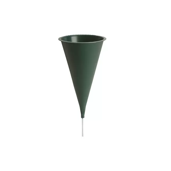 Memorial Vase Plain Cone Green