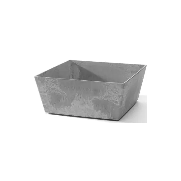 Artstone Ella 10" Low Square Planter Grey