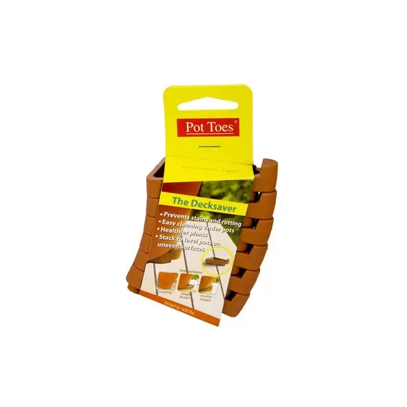 Plant Stand Pot Toes 6pk Terra Cotta Clip Strip