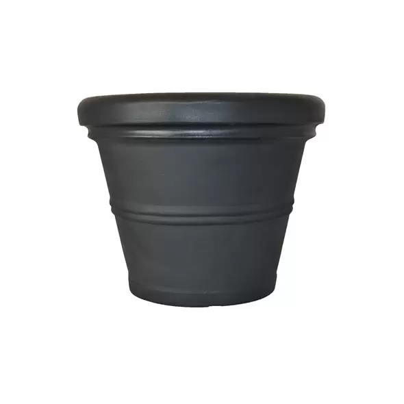 Tusco 15.5" Rolled Rim Planter Black