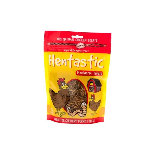 Unipet 3.5oz Hentastic Dried Mealworm Ziplock Pack