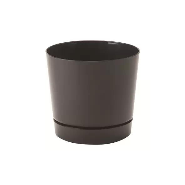 Majestic 10" Cylind Pot Black Full Depth Glossy