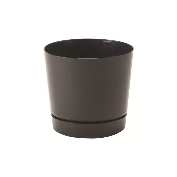 Majestic 14" Cylind Pot Black Full Depth Glossy
