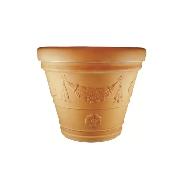 Tusco 22" Garland Planter Washed Terra Cotta