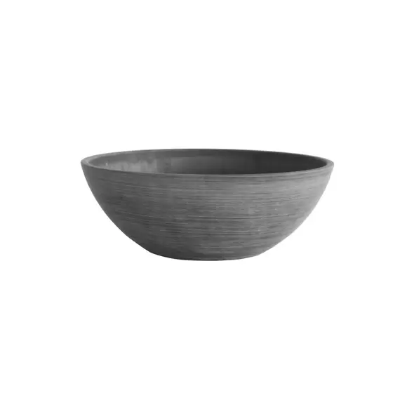 Algreen 12"x4.5" Bowl Planter Charcoal