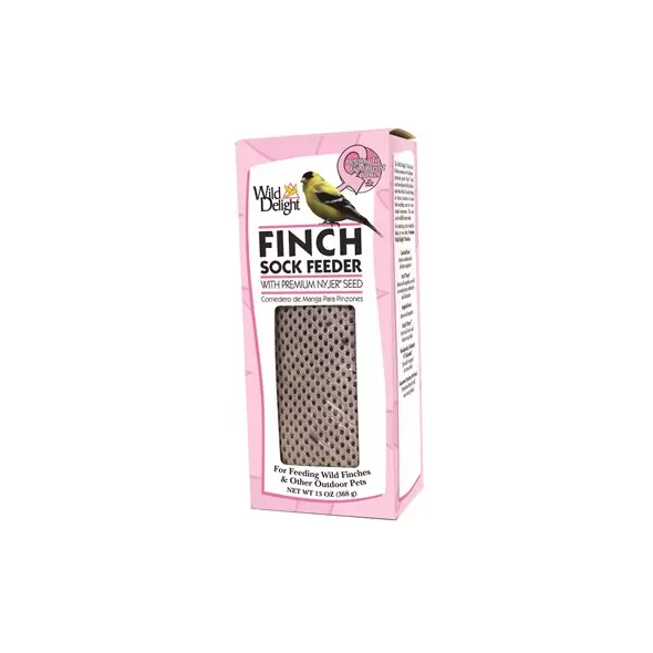 Wild Delight Pink Finch Sock With Nyjer