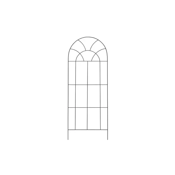Deer Park 72" x 30" Arch Trellis Black