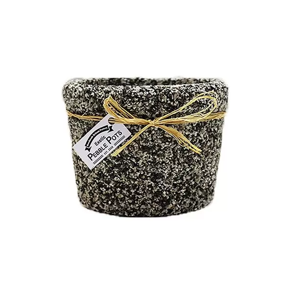 Exotic Pebbles Pots Grey 6" Cache