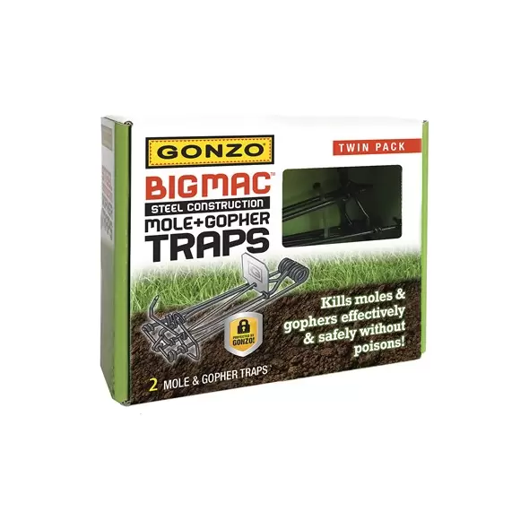 GONZO Wire Mole & Gopher Trap 2pk