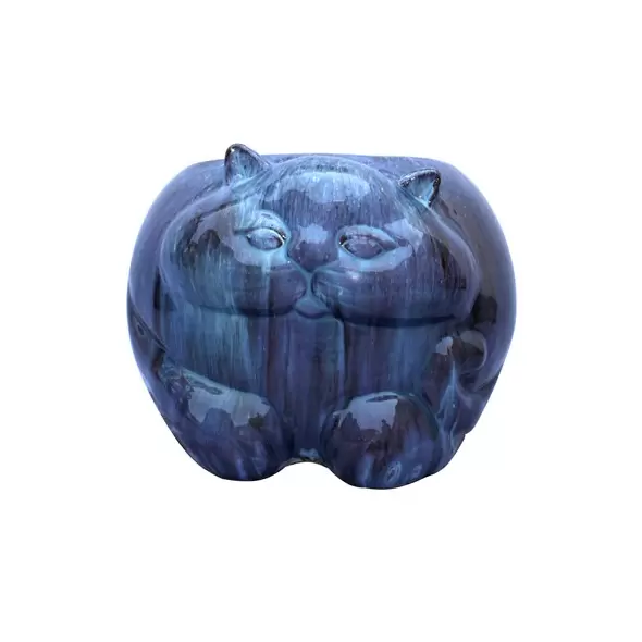 MCarr 13.4" Cat Planter Desert Blue