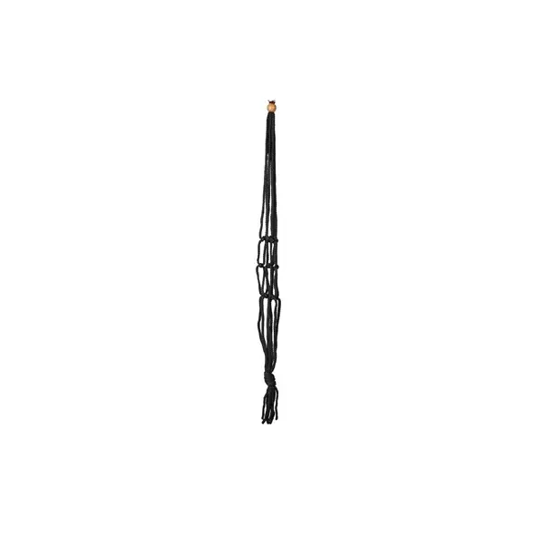 Primitive 30" Black Macrame Plant Hanger