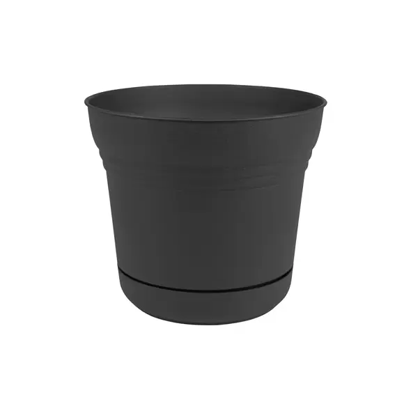 Bloem 10" Saturn Planter Charcoal