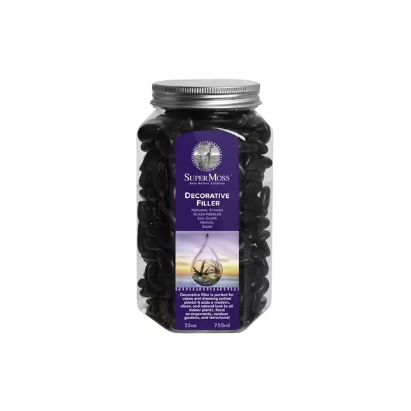 SuperMoss 22oz 1" Decorative Stones Black