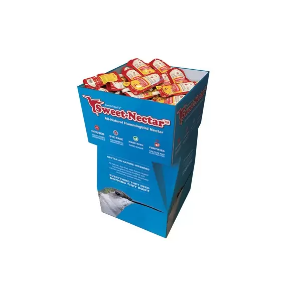 Sweet Seed 120pc Hummingbird Nectar Pouch Ready to Use Display Bin