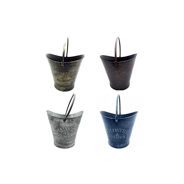 VCS Flower Garden Metallic Planters