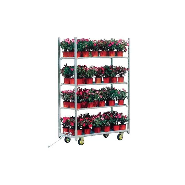 GS 2259 TRANSPORT & DISPLAY CART W/3 SHELVES 5IN WHEELS