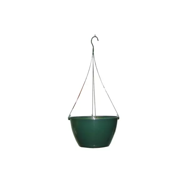 BLD 10.00 SAUCERLESS HANGING BASKET GREEN WITH 19" FLEX WIRE HANGER 50 PER CASE 36 CASES PER PALLET