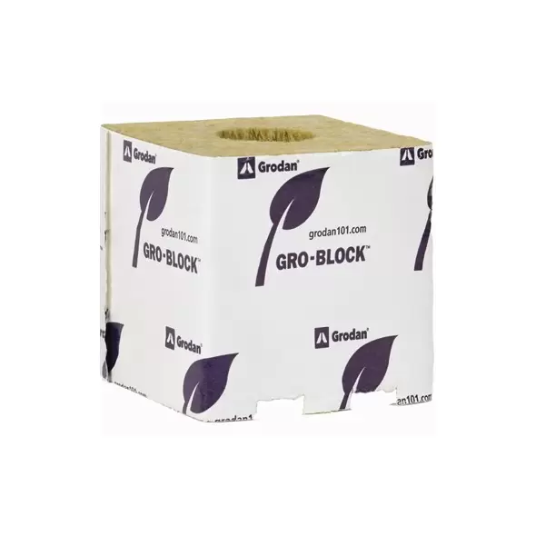Grodan Gro-Block Improved GR10 - Large 4" (4x4x4) w/Hole - Loose On Pallet (1584/ Pallet)