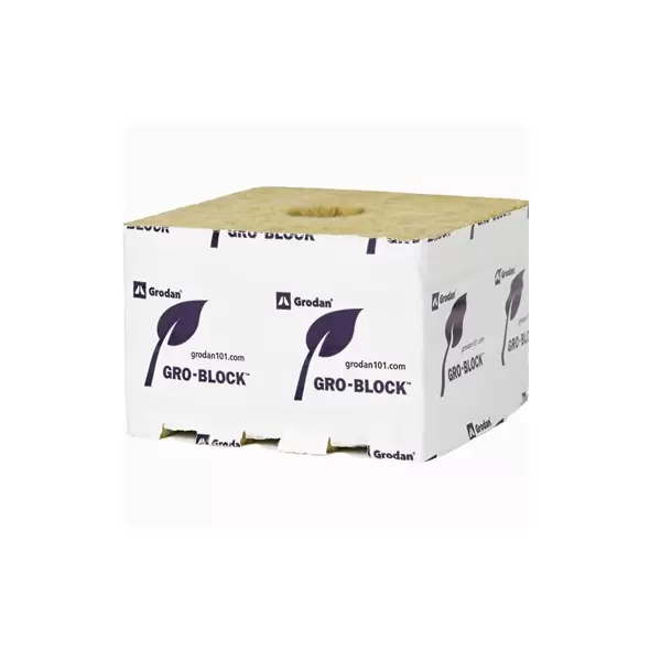 Grodan Gro-Block Improved Jumbo (6x6x4) w/Hole - Carton (64/Carton)