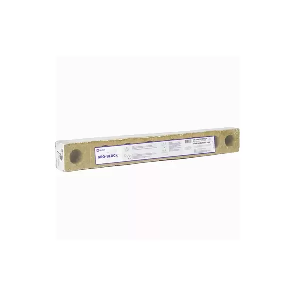 Grodan Gro-Block Improved GR4 - Small 3" (3x3x2.6) w/Hole - Shrinkwrap/Strip - Carton (384/Carton)