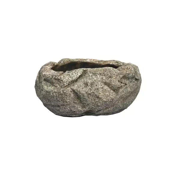 MCarr 6.5" Irregular Stone Pot Dark Brown