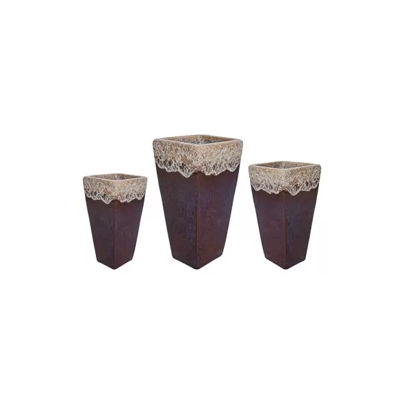 MCarr 15pc Tall Smooth Planter Pallet Volcanic Eggplant