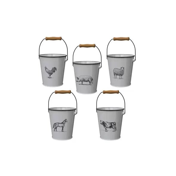 Panacea 7.5" Milkhouse Farm Animal Bucket Planter
